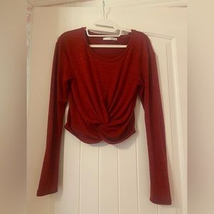 ARITZIA red crop long sleeve